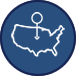 Icono de mapa de Estados Unidos